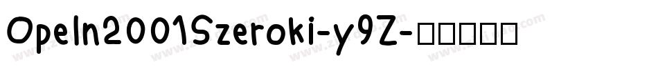 Opeln2001Szeroki-y9Z字体转换