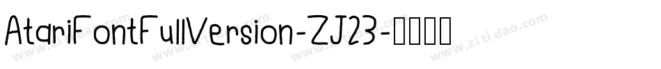 AtariFontFullVersion-ZJ23字体转换