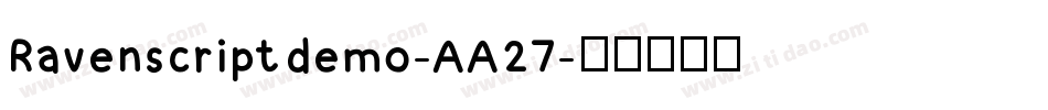 Ravenscriptdemo-AA27字体转换