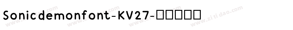 Sonicdemonfont-KV27字体转换