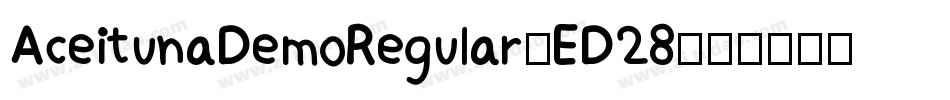 AceitunaDemoRegular-ED28字体转换