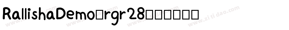 RallishaDemo-rgr28字体转换