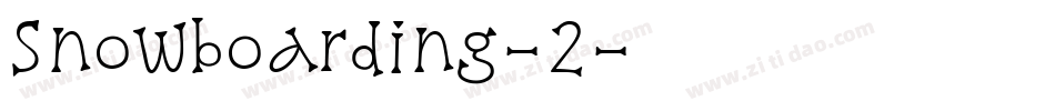 Snowboarding-2字体转换
