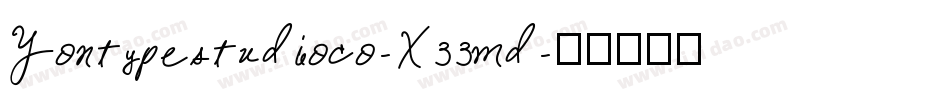 Yontypestudioco-X33md字体转换
