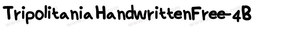 TripolitaniaHandwrittenFree-4B39x字体转换