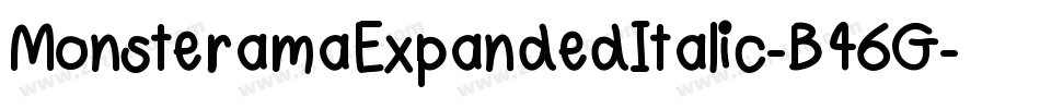 MonsteramaExpandedItalic-B46G字体转换