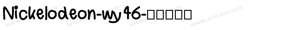 Nickelodeon-wy46字体转换