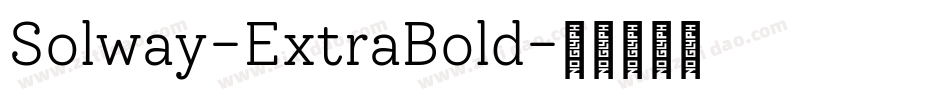 Solway-ExtraBold字体转换