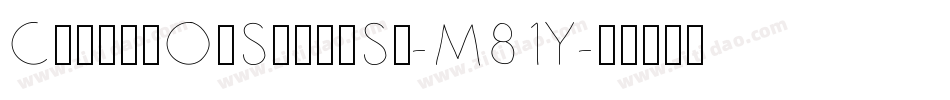 ComicsOfSouthSt-M81Y字体转换