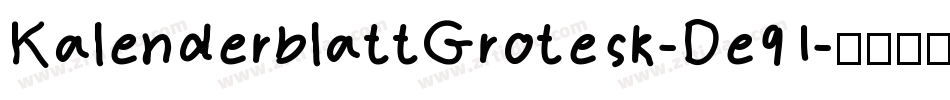KalenderblattGrotesk-De91字体转换