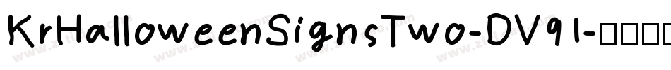 KrHalloweenSignsTwo-DV91字体转换