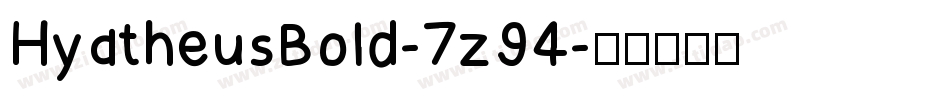 HyatheusBold-7z94字体转换