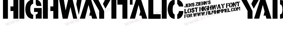 HighwayItalic-yad3字体转换