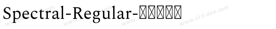 Spectral-Regular字体转换