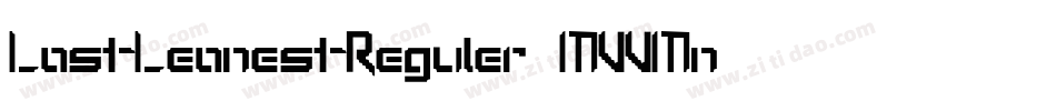LostLeonestReguler-MVVMn字体转换
