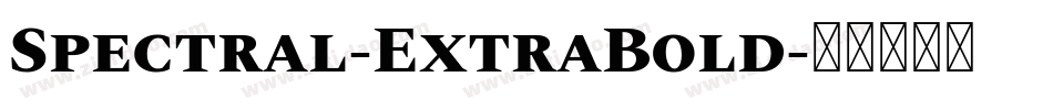 Spectral-ExtraBold字体转换