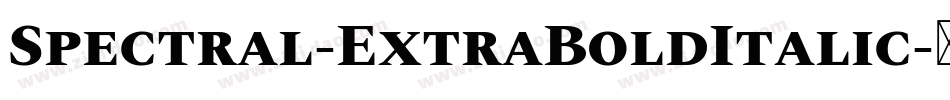 Spectral-ExtraBoldItalic字体转换
