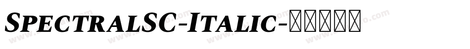 SpectralSC-Italic字体转换