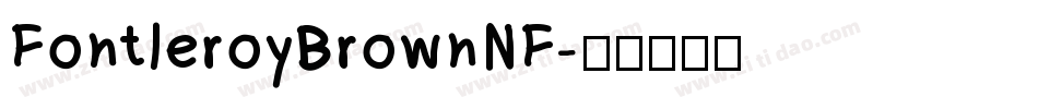 FontleroyBrownNF字体转换
