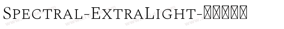 Spectral-ExtraLight字体转换