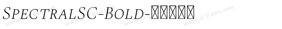 SpectralSC-Bold字体转换