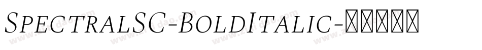 SpectralSC-BoldItalic字体转换