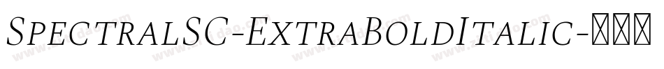 SpectralSC-ExtraBoldItalic字体转换