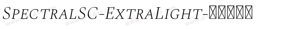 SpectralSC-ExtraLight字体转换