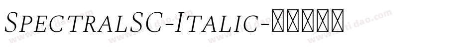 SpectralSC-Italic字体转换