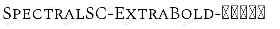 SpectralSC-ExtraBold字体转换