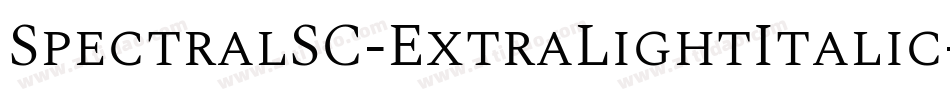 SpectralSC-ExtraLightItalic字体转换