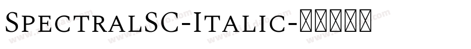 SpectralSC-Italic字体转换