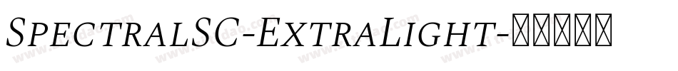 SpectralSC-ExtraLight字体转换