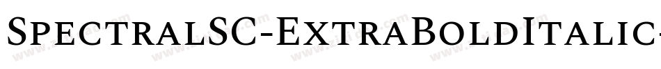 SpectralSC-ExtraBoldItalic字体转换
