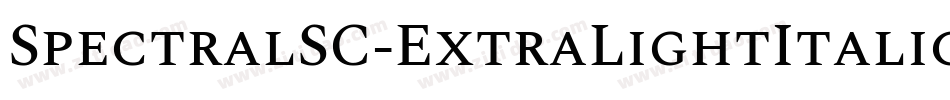 SpectralSC-ExtraLightItalic字体转换