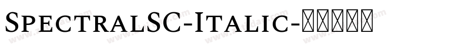 SpectralSC-Italic字体转换