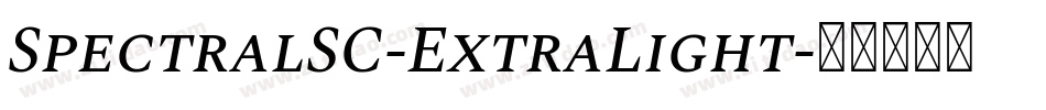 SpectralSC-ExtraLight字体转换