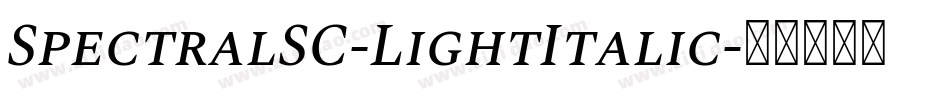 SpectralSC-LightItalic字体转换