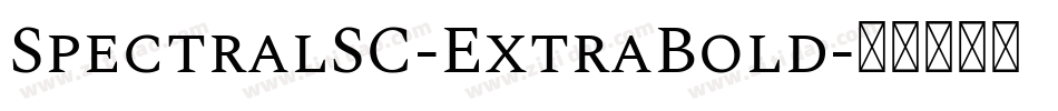 SpectralSC-ExtraBold字体转换