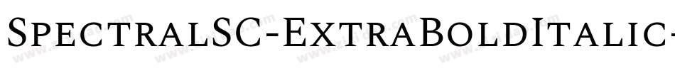 SpectralSC-ExtraBoldItalic字体转换