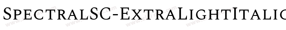 SpectralSC-ExtraLightItalic字体转换