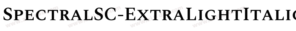 SpectralSC-ExtraLightItalic字体转换