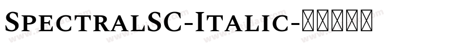 SpectralSC-Italic字体转换