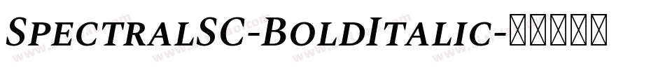 SpectralSC-BoldItalic字体转换