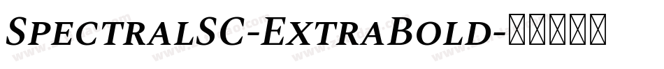 SpectralSC-ExtraBold字体转换