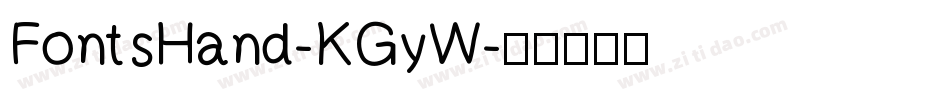 FontsHand-KGyW字体转换