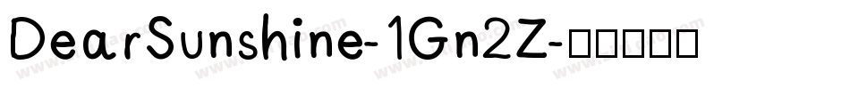 DearSunshine-1Gn2Z字体转换