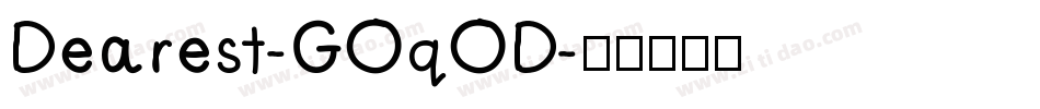 Dearest-GOqOD字体转换