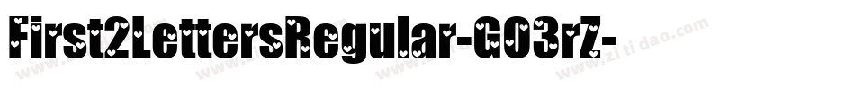 First2LettersRegular-GO3rZ字体转换