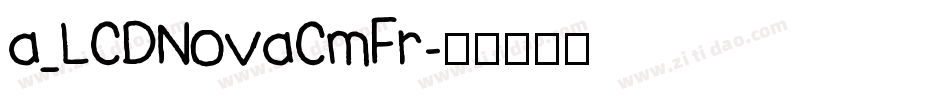 a_LCDNovaCmFr字体转换